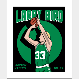 Larry Bird Comic Style Art Posters and Art